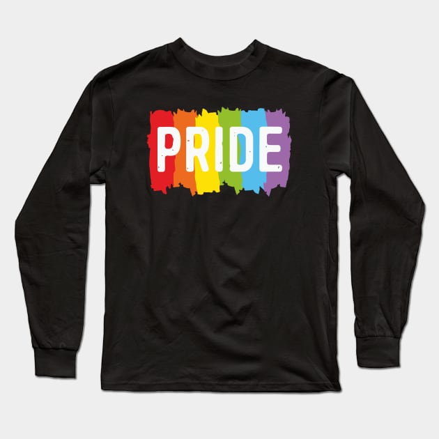 Pride Rainbow Long Sleeve T-Shirt by Peter the T-Shirt Dude